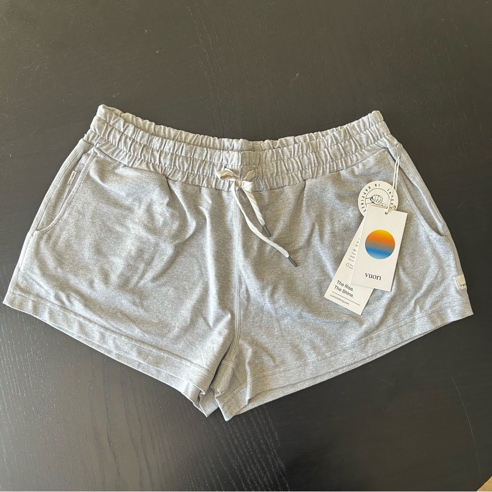 Vuori Gray Athletic Shorts Elastic Waistband Lightweight